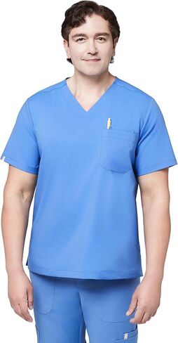 Men's Medical Scrub Uniform Top S-5XL w/Pockets in Saudi Arabia