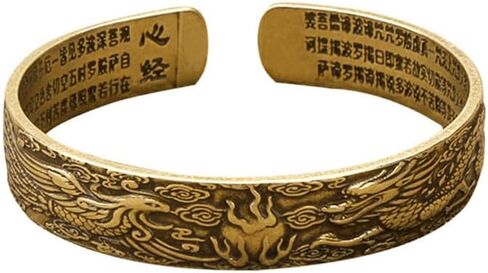 1 Piece Of Brass Carved Open Bangle Solid Retro Bangle, Each Pattern Hiding A Sense Of Story in Saudi Arabia
