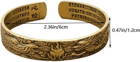 1 Piece Of Brass Carved Open Bangle Solid Retro Bangle, Each Pattern Hiding A Sense Of Story in Saudi Arabia