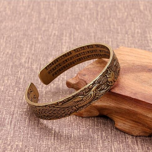 1 Piece Of Brass Carved Open Bangle Solid Retro Bangle, Each Pattern Hiding A Sense Of Story in Saudi Arabia