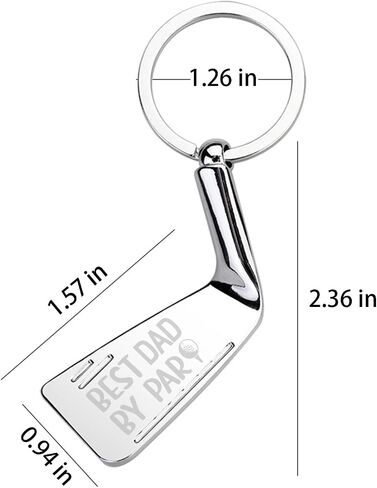 KNIN Best Dad By Par Keychain,Fathers Day Gift for Dad,Birthday Christmas Gift from Daughter Son,Golf Lover Dad Key Ring in Saudi Arabia