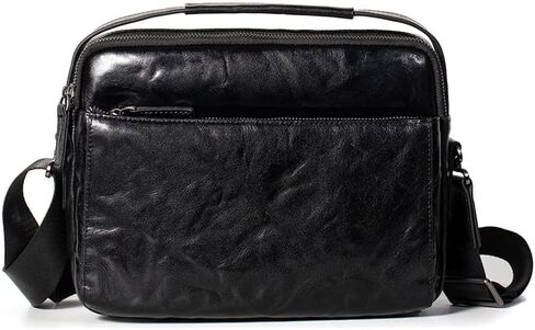 Genuine Leather Sling Bag for Men Adjustable Strap Vintage Anti-Theft Crossbody Messenger Shoulder Bag in Saudi Arabia