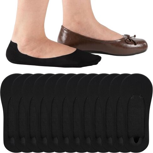 COOPLUS 12 Pairs Womens No Show Socks Non Slip Ultra Low cut Liner Thin Invisible Boat Socks for Flats Loafers in Saudi Arabia