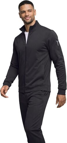 M&M SCRUBS Men’s Cool Stretch Zip Up Scrub Jacket – Lightweight Warm-Up Medical Jacket with 3 Pockets in Saudi Arabia