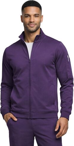 M&M SCRUBS Men’s Cool Stretch Zip Up Scrub Jacket – Lightweight Warm-Up Medical Jacket with 3 Pockets in Saudi Arabia
