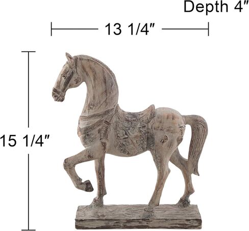Kensington Hill Rustic Horse 15 1/4" High Stone Finish Cast Resin Statue in Saudi Arabia
