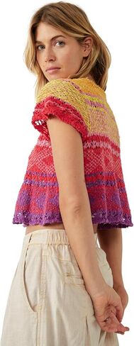 تي شيرت نسائي من Free People Lily Sweater، Paradise Combo (as1، Alpha، m، منتظم، عادي) in Kuwait