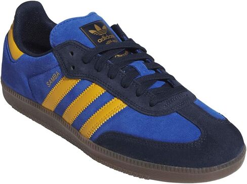 حذاء adidas Samba ADV Collegiate Navy Preloved للرجال باللون الأصفر/الفريق باللون الأزرق الملكي 5.5 US in Kuwait