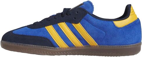 حذاء adidas Samba ADV Collegiate Navy Preloved للرجال باللون الأصفر/الفريق باللون الأزرق الملكي 5.5 US in Kuwait