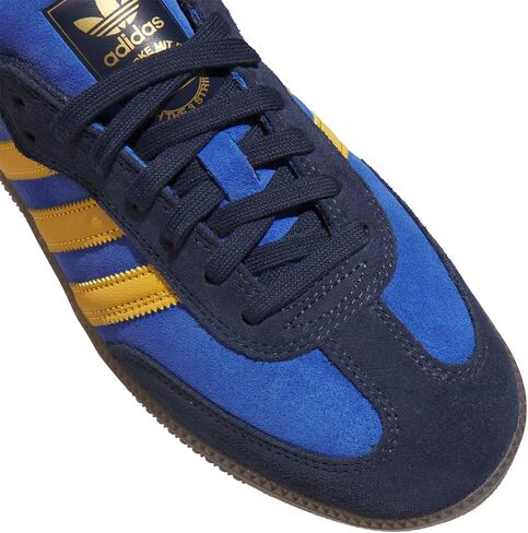 حذاء adidas Samba ADV Collegiate Navy Preloved للرجال باللون الأصفر/الفريق باللون الأزرق الملكي 5.5 US in Kuwait