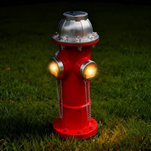 Fake Fire Hydrant for Dogs to Pee on,15 inch Solar Training Hydrant Puppy Large Dog Pee Post Outdoor,Backyard Decor Outdoor Statues Firefighter Gifts for Men in Kuwait