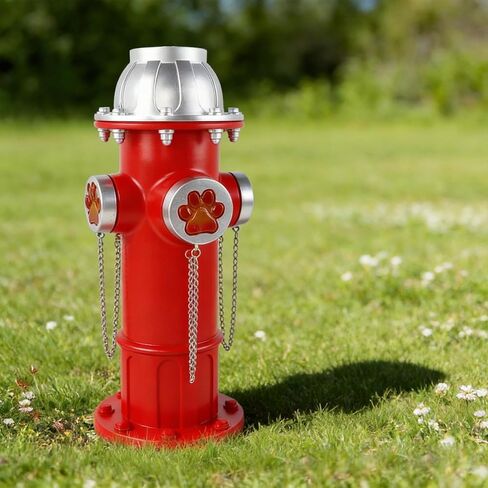 Fake Fire Hydrant for Dogs to Pee on,15 inch Solar Training Hydrant Puppy Large Dog Pee Post Outdoor,Backyard Decor Outdoor Statues Firefighter Gifts for Men in Kuwait