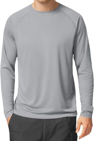 SPEXIAL Men's UPF 50+ Sun Protection Long Sleeve Shirts, Quick Dry UV Rash Guard Shirt, Surf Beach Fishing Swimming Hiking in Saudi Arabia