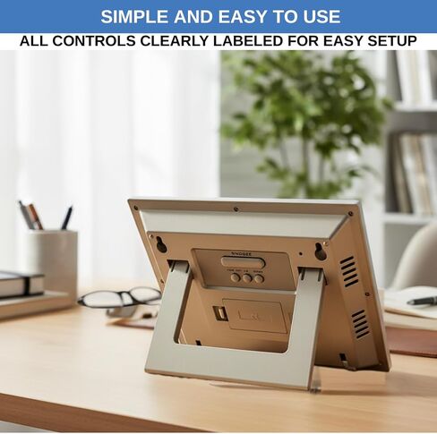 Atomic Digital Wall Clock Large Display Battery Operated | Large Number Digital Clock Easy Read 3.5" LCD, Wall or Desk Clock, Alarm Snooze, 12/24 Hour for Kitchen Office Living Room in Saudi Arabia