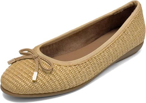Aerosoles Women's HOMEBET Ballet Flat, Natural/Beige Bisque Raffia, 7W in Kuwait