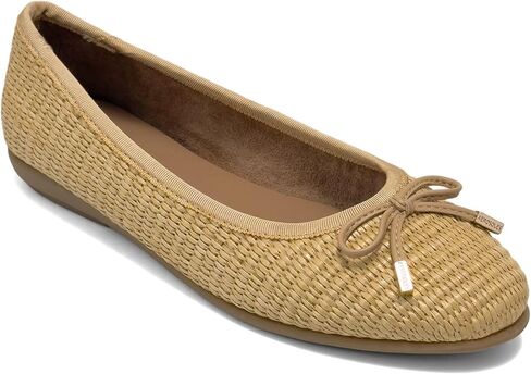 Aerosoles Women's HOMEBET Ballet Flat, Natural/Beige Bisque Raffia, 7W in Kuwait