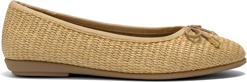 Aerosoles Women's HOMEBET Ballet Flat, Natural/Beige Bisque Raffia, 7W in Kuwait