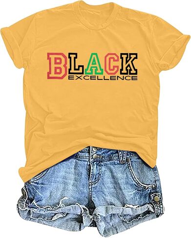 Juneteenth Shirts Women Black Excellence Shirt Black History Tshirt Celebrate Freedom Tee Tops in Kuwait
