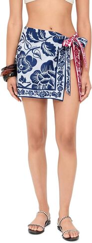FARM Rio Women's Cashew and Birds Mini Wrap Skirt in Saudi Arabia