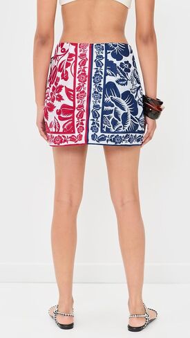 FARM Rio Women's Cashew and Birds Mini Wrap Skirt in Saudi Arabia