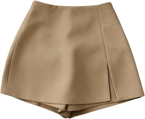 SweatyRocks Women's Casual Y2k High Waisted Split Hem Skorts Mini Skirt with Shorts Underneath in Kuwait