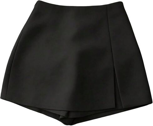 SweatyRocks Women's Casual Y2k High Waisted Split Hem Skorts Mini Skirt with Shorts Underneath in Kuwait