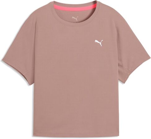 PUMA Womens Run Coolcell Boxy Crew Neck Short Sleeve Athletic Casual Tops Casual - Beige in Kuwait