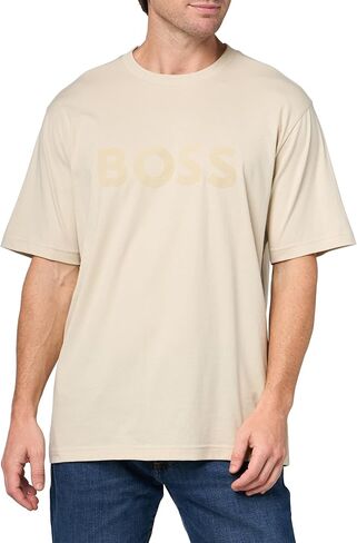 تي شيرت رجالي من مزيج القطن بشعار Iconic من BOSS in Kuwait