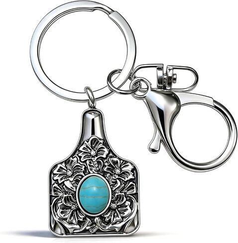 Angyape Boho Cowgirl Western Keychain Bag Charms for Handbags Purse Accessories Car Key Chain Turquoise Jewelry for Women in Kuwait
