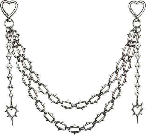 Gothic Spiked Heart Bag Chains for Purses Handbags,Y2K Goth Wallet Pants Chain Keychain, Rave EDM Jewelry Accessory for Bags in Kuwait
