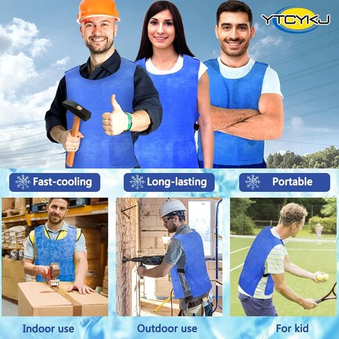 Cooling Ice Vest for Men and Women,Adjustable Evaporative Cooling Vest for Hot Weather, No Ice or Electricity Needed in Kuwait