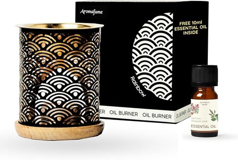 Aromafume Rainbow Essential Oil Burner | Oil Diffuser with Candle | Brass Burner with 10ml Essential Oil in Kuwait
