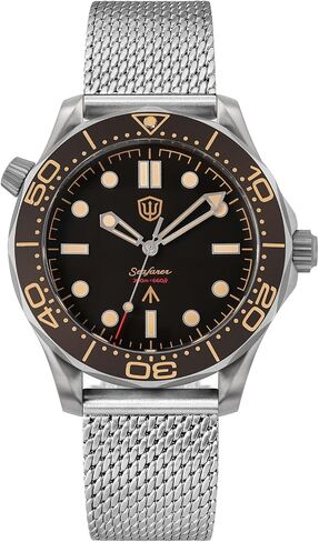 watchdives WD007Q V2 NTTD Diver Watch - VH31 Sweep Second Quartz Watch 42mm Domed Sapphire Crystal Wristwatch 200m Waterproof Sports Watch with Helium Escape Valve 120-Click Bezel in Kuwait