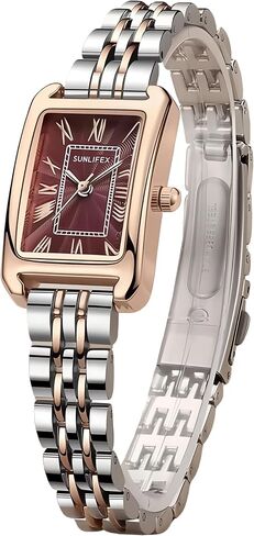 Watches for Women Vintage Bracelet Roman Dial Rectangular Case Silver Watch Waterproof in Saudi Arabia