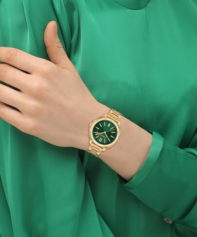 ساعة كوارتز 3H للنساء من كوتش كيت - هيكل من الفولاذ المقاوم للصدأ 34 ملم - سوار متصل - إكسسوار عصري أنيق، هدية لها in Kuwait