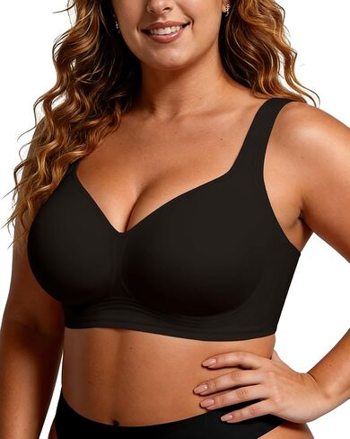 HORISUN Wireless Jelly Bras for Women Comfortable Supportive Seamless T-Shirt Bra Full Coverage Push Up Bralettes in Saudi Arabia