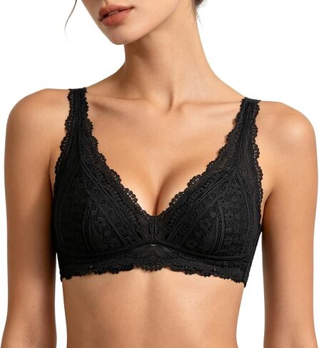 Chest-Wireless Lace Bralette Sexy Triangle Ultra-Thin Padded Breathable Women Comfortable Everyday Bra for AAA-B Cup in Saudi Arabia