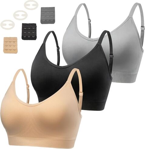 3PCS Wemen’s Bra No Underwire Comfort Wireless Bras Seamless Everyday Bralettes Cami Bra Sport Bra in Saudi Arabia