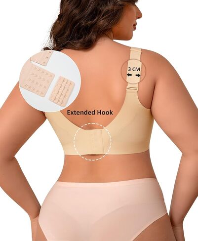 Wireless Minimizer Jelly Bras for Women No Underwire Plus Size Bra with Support Lift Full Coverage Comfortable Seamless Bra in Saudi Arabia