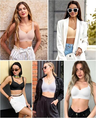 Wireless Minimizer Jelly Bras for Women No Underwire Plus Size Bra with Support Lift Full Coverage Comfortable Seamless Bra in Saudi Arabia