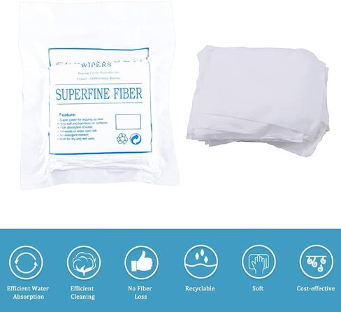 ASHATA Microfiber Cleaning Cloths for Glasses Eyeglasses Screens Lenses Phone Laptops Antistatic Clean Cloth Dusting Microfiber Ecloth (100Pcs/Bag - 6in) in Saudi Arabia