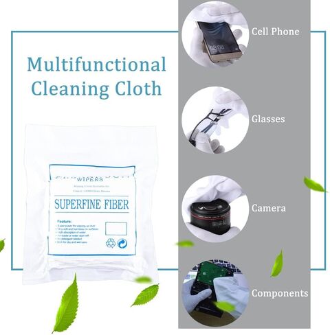 ASHATA Microfiber Cleaning Cloths for Glasses Eyeglasses Screens Lenses Phone Laptops Antistatic Clean Cloth Dusting Microfiber Ecloth (100Pcs/Bag - 6in) in Saudi Arabia