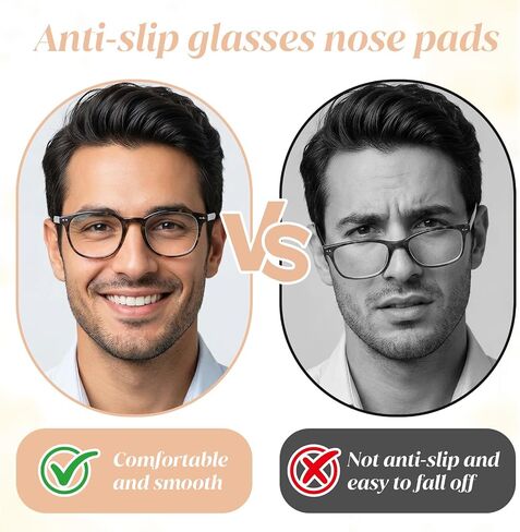 48 Pairs EVA Foam Nose Pads for Glasses, 3 Sizes Soft Non Slip Self-Adhesive Nose Cushion, Eyeglasses Noses Pads Replacement Pad for Glasses Sunglasses (Black＆Skin) in Saudi Arabia