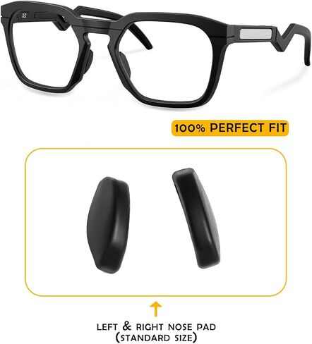 Anti Slip Nose Pads Replacement for Oakley HSTN SQ OX8208 HSTN OO9242 Eyeglasses Frame, Silicone Soft Nose Pieces - 2 Pairs Black Regular Size in Kuwait