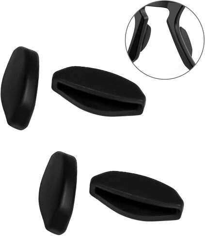 Anti Slip Nose Pads Replacement for Oakley HSTN SQ OX8208 HSTN OO9242 Eyeglasses Frame, Silicone Soft Nose Pieces - 2 Pairs Black Regular Size in Kuwait