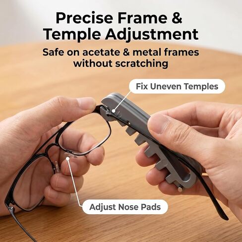 Eyeglass Frame Adjustment Tool with 3-in-1 Screwdriver Kit | Professional Temple Arm & Nose Pad Adjuster for At-Home Glasses Repair & Adjusting in Saudi Arabia