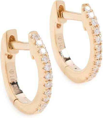 By Adina Eden Women's By Adina Eden Fine Diamond 14k Huggie Earrings in Saudi Arabia