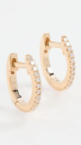 By Adina Eden Women's By Adina Eden Fine Diamond 14k Huggie Earrings in Saudi Arabia