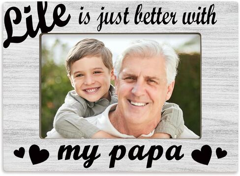 Pops Gifts 4x6 Picture Frame, Grandpa Gifts from Grandkids Grandchikdren Photo Frame, Fathers Birthday Gift, Best Pop Pop Wooden Picture Frames for Wall or Tabletop Display in Saudi Arabia