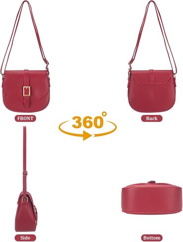 Small Crossbody Bags for Women, Vegan Leather Saddle Purse Everyday Handbag for Work Going Out | Water Resistant in Saudi Arabia